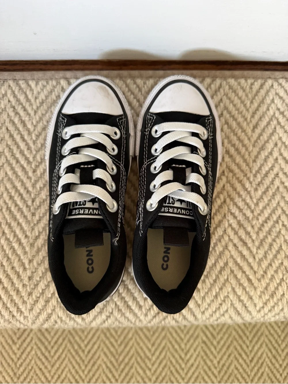 Converse Kids Black and White Low Top Sneakers